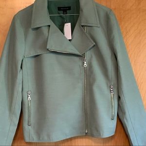 NWT Ann Taylor, Size 8 Linen Moto Jacket.